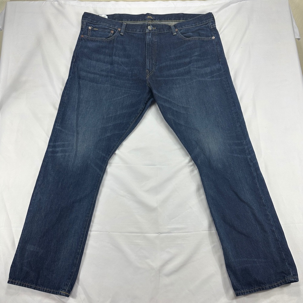 Polo Ralph Lauren Varick Slim Straight Denim Jeans Mens Blue Size‎ 42x32